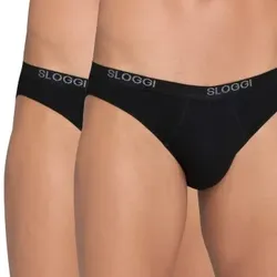 Sloggi 2P For Men Basic Minis Schwarz Baumwolle Large Herren