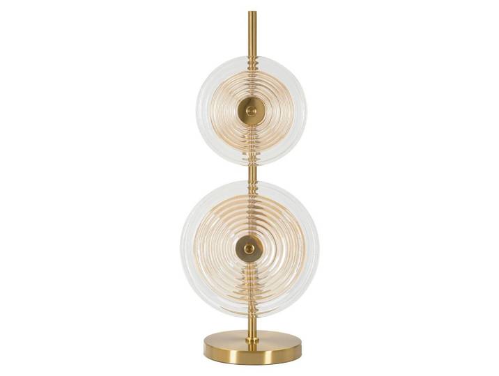 Tischleuchte Venice Braun, Gold-/Naturfarben B: 25 cm