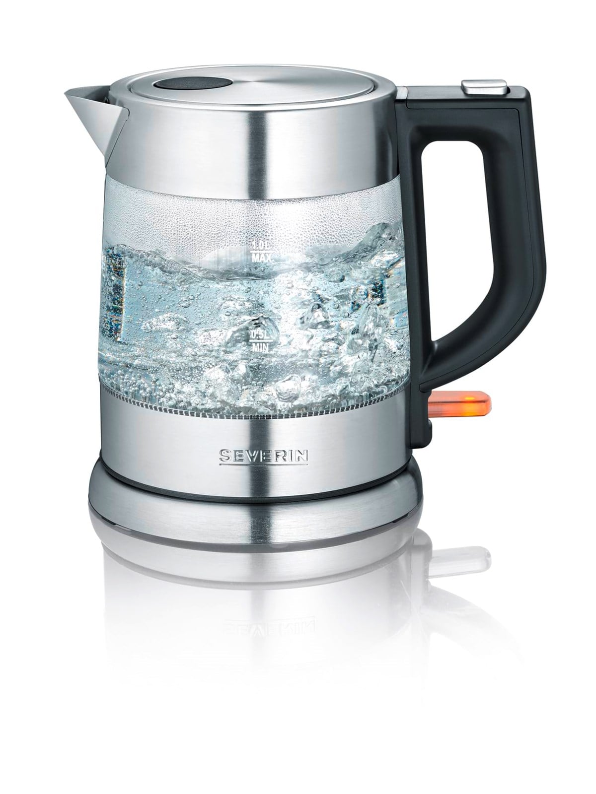 SEVERIN Wasserkocher WK 3468 - glass/stainless steel/black - Glass/stainless steel/black - 2200 W