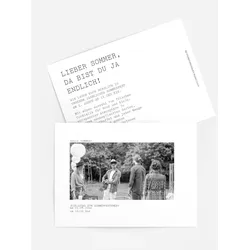 Einladungen zum Sommerfest selbst gestalten mit Spruch und Fotos im Onlinedesigner bei Meine-Kartenmanufaktur.de