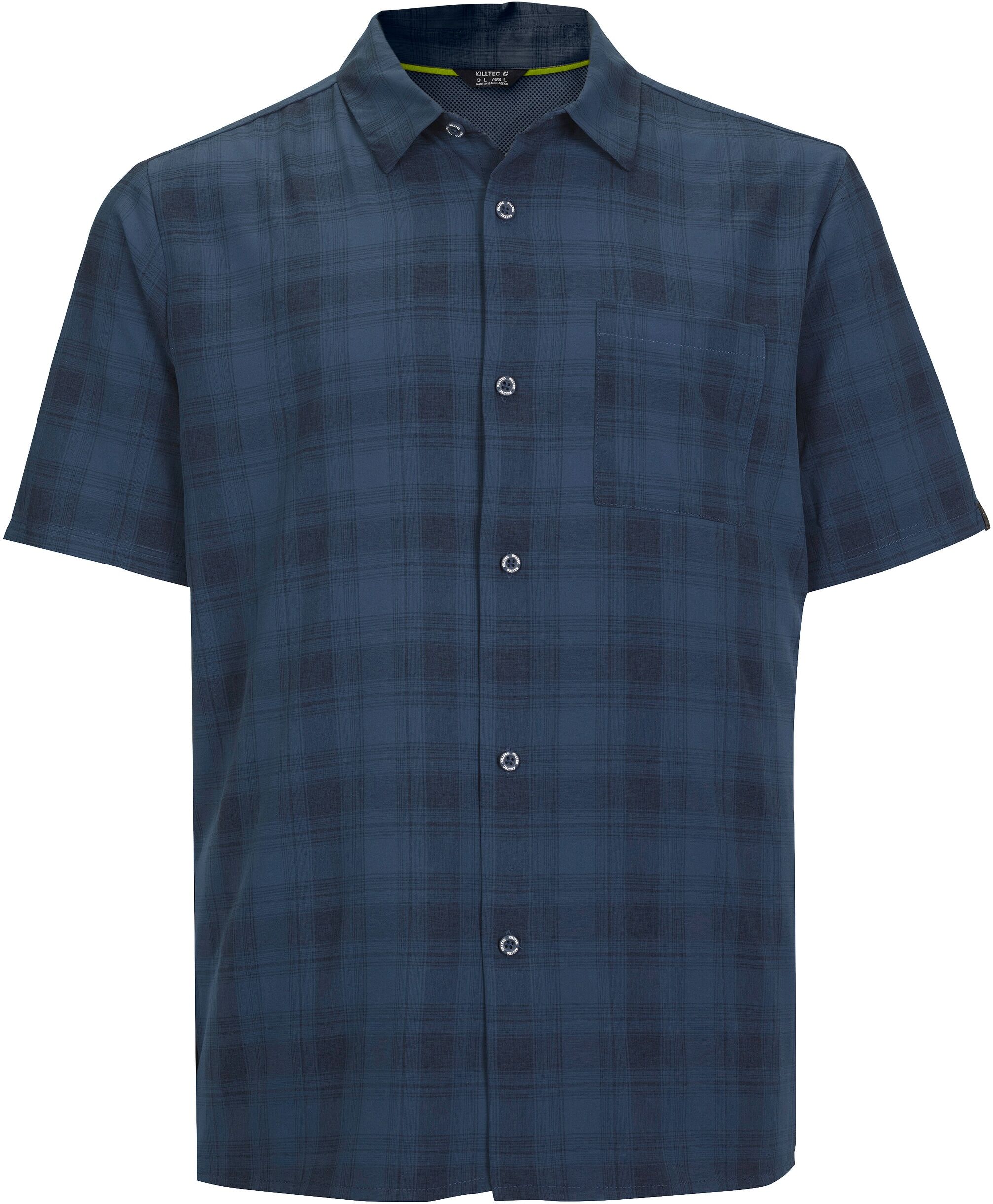 Funktionshemd KILLTEC "KOS 98 MN WVN SHRT", Herren, Gr. M, Normalgrössen, blau (dunkelblau), Obermaterial: 100% Polyester, Hemden Funktionshemd, Kurzarm-Funktionshemd, schnelltrocknend, feuchtigkeitsableitend dunkelblau M, Normalgrössen