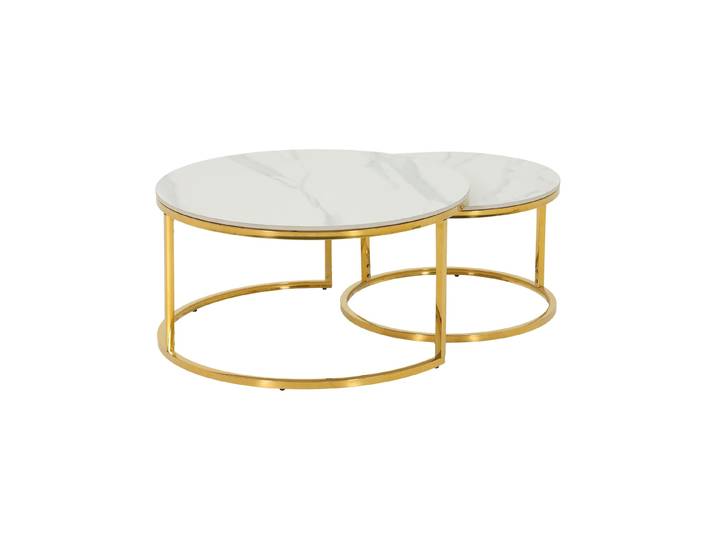 Tchibo - 2 Hela Couchtische »Joel« - 88x85x12cm - weiß -