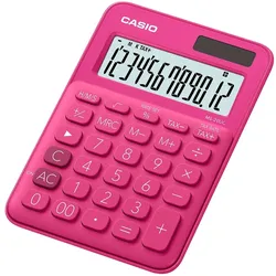 Casio Tischrechner MS20UC-RD in der Farbe rot mit Solarfunktion