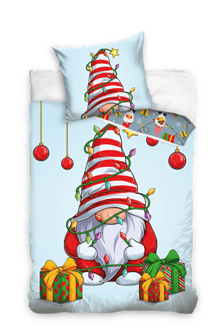 Sweet Home Kerst dekbedovertrek Santa multi 140 x 200 cm