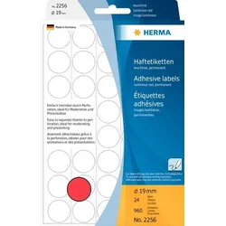 HERMA Markierungspunkte Ø 19 mm, leuchtrot, 960 Etiketten, permanent haftend, für Handbeschriftung