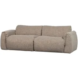 Sofa Baggy 2-Sitzer aus Melange-Stoff, modern gepolstert, Braun, vielseitig kombinierbar