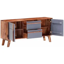 vidaXL Sideboard Grau 120x30x55 cm Massivholz Palisander