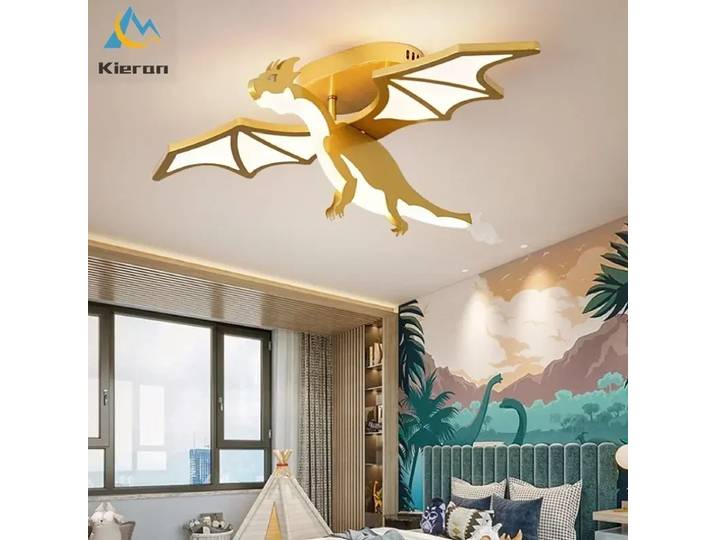 Moderne Doré Dragon LED Plafonnier Chambre Étude Restaurant Chevet Plafonnier Salon Décoration Dragon Plafonniers