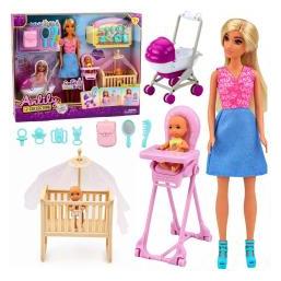 Lean Toys Anlily Puppen - Mutter mit Kindern und Zubehör (76665126)