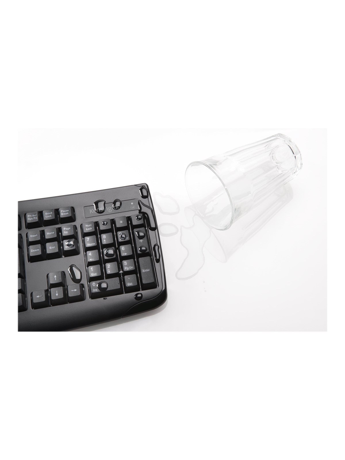 Kensington Pro Fit Low-Profile Desktop Set - Tastatur & Maus Set - Französisch - Schwarz