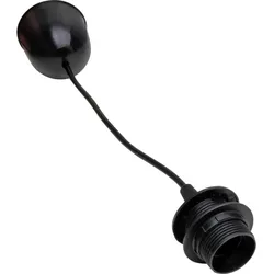 Kopp 210205042 Schnurpendel für Lampenschirm, E27, mit Ø65mm-Deckenbaldachin, Farbe: schwarz  - 5 Stück