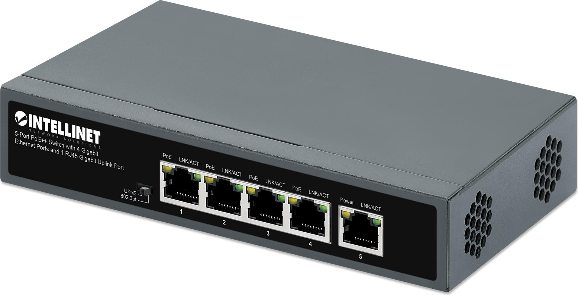 Intellinet 562010, Unmanaged, Gigabit Ethernet (10/100/1000), Vollduplex, Power over Ethernet (PoE), Wandmontage