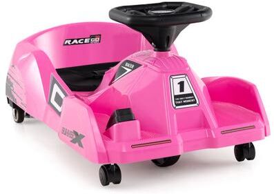 Costway 12V Electric Cleaning Go Kart with Detachable Mop and Remote Control-Pink