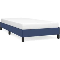 vidaXL Bettgestell Blau 90x200 cm Stoff