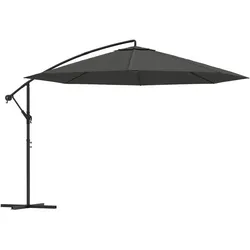 Helloshop26 - Freitragender Gartenschirm mit Aluminiumstange 350 cm anthrazit 02_0008630