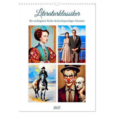 Literaturklassiker (Wandkalender 2027 DIN A3 hoch), CALVENDO Monatskalender