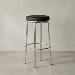 KADIMA DESIGN Barhocker Modern - Drehbar, Gepolsterte Sitzfläche, Edelstahlgestell, 76 cm Höhe, KADIMA DESIGN