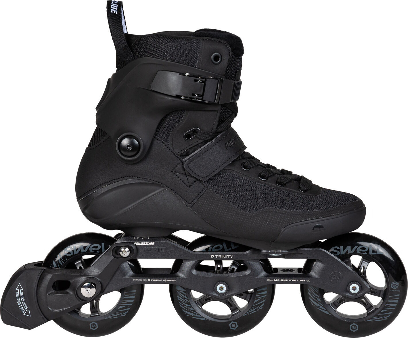 Powerslide Swell Triple Black 110 Inline-Skate Inliner Skate Fitness-Skate 46