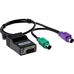 TrendNet TK-CAT5P PS/2 Adapter [2x PS/2-Stecker - 1x VGA-Stecker, RJ45-Buchse 8p8c] Schwarz 0.40 m