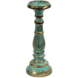 Small Candle Stand - Turquois Gold