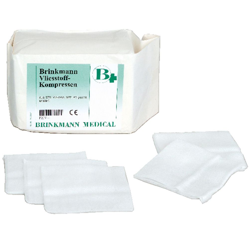 Vliesstoff-Kompressen unsteril 7,5x7,5 cm 4fach 100 St Kompressen