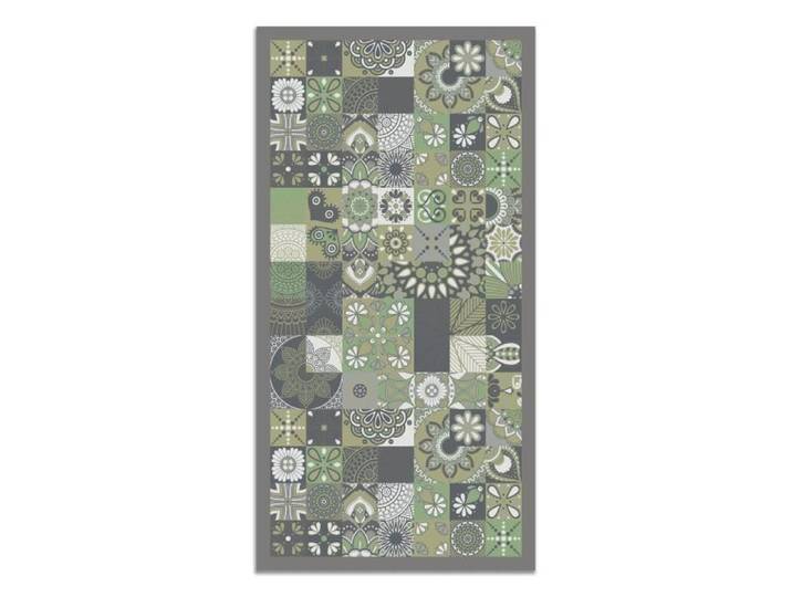Tapis Vinyle - Panorama - Carreaux Ciments - Vert - 120x160 cm - Résistant Intérieur/Extérieur
