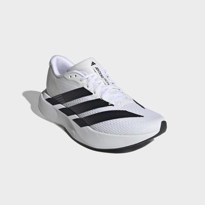 Laufschuh ADIDAS PERFORMANCE "ADIZERO PACER", Damen, Gr. 42,5, schwarz-weiß (cloud weiß, core schwarz, crystal weiß), Synthetik, Textil, Schuhe Laufschuh, angelehnt an das Design vom EVO SL, sehr leicht