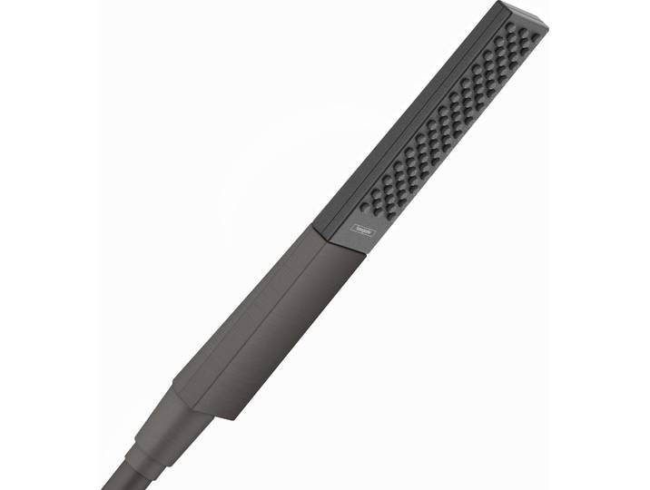 Douche de tête encastrée Rainfinity de Hansgrohe\, modèle 100\, 1 jet\, technologie EcoSmart\, finition noir brossé