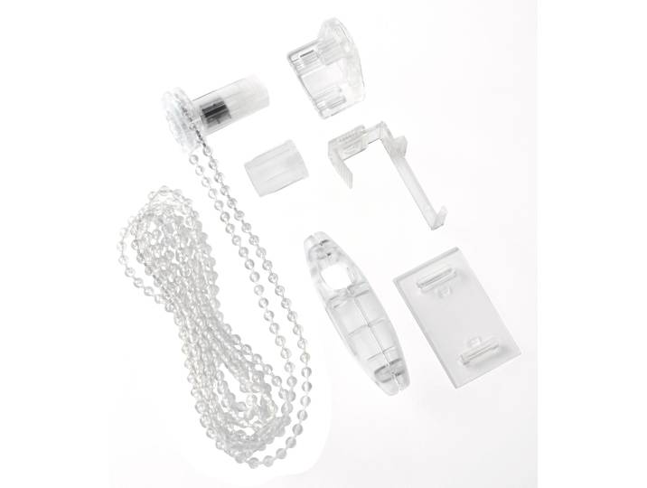Design-Set GARDINIA Easyfix Rollo , transparent, Ø:1,8cm, Kunststoff, Sichtschutzzüge, Design-Set, Seitenzug Umbausatz