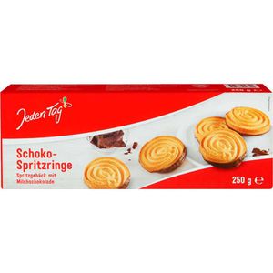 JedenTag Kekse Schoko-Spritzringe, 250 g