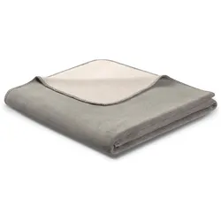Biederlack Wohndecke Doubleface 150x200 cm | graphit-rauch - grau