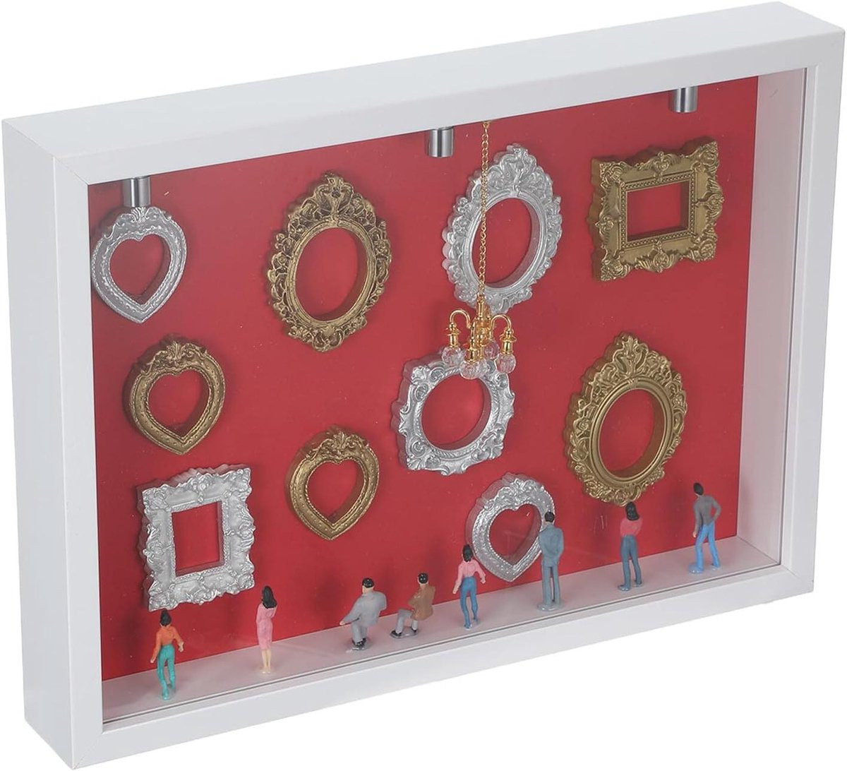 Schaduwdoos Fotolijst Wit - Mini Fotolijst Display voor het Presenteren van Herinneringen
