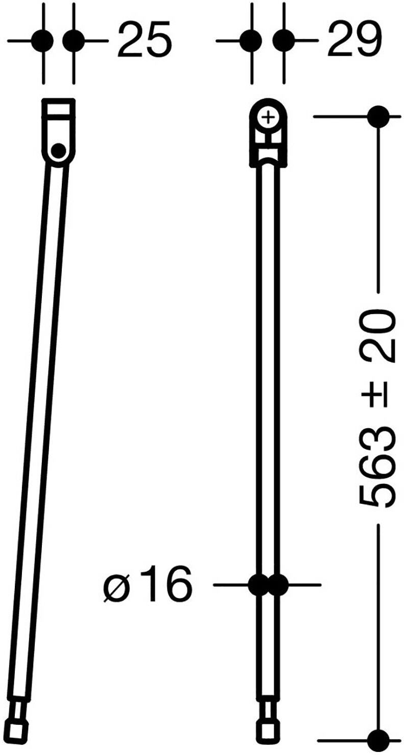 HEWI System 800 Bodenstütze