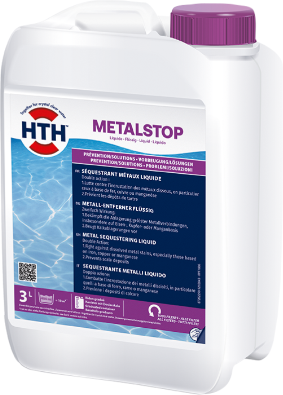 Séquestrant métaux piscine HTH MetalStop liquide 3 litres