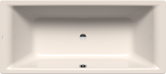 Kaldewei Puro duo Badewanne 266400010231 180x80cm, Überlauf mittig, pergamon