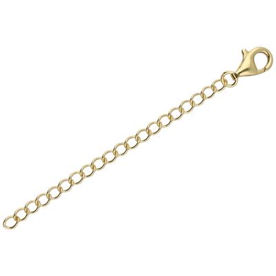 Silberkette SMART JEWEL "Verlängerungskette, gelb vergoldet, Silber 925", gold (vergoldet), Halsketten, Damen, 7cm, Silber 925 (Sterlingsilber), Silberkette