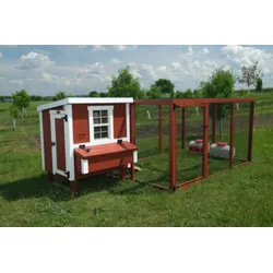 EZ Chicken Home Hühnerauslauf Mitte EZ Chicken Home 5,84m2 Rot, hergestellt in EU