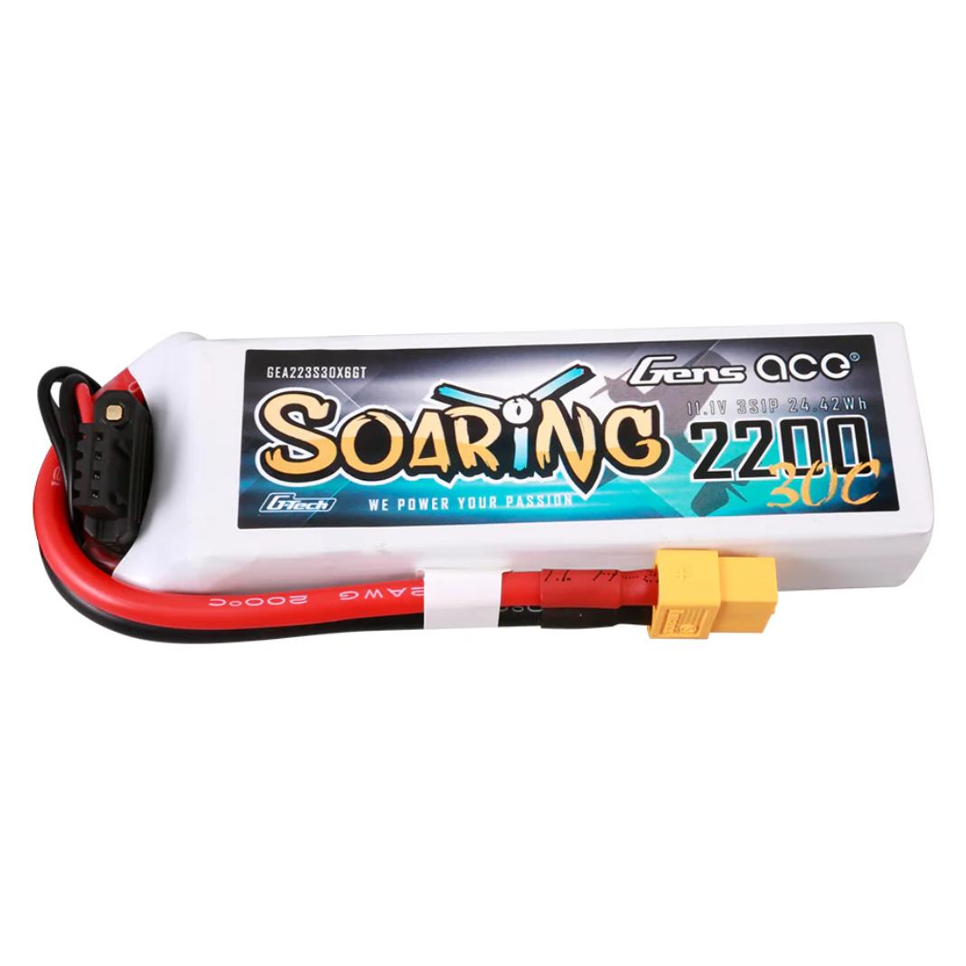 Gens Ace G-Tech Soaring 30C 3S1P Lipo (2200 mAh, 11.10 V) (GEA223S30X6GT)
