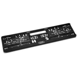 Original Audi Kennzeichenhalter Set Schwarz Vorne + Hinten (2 Teilig)