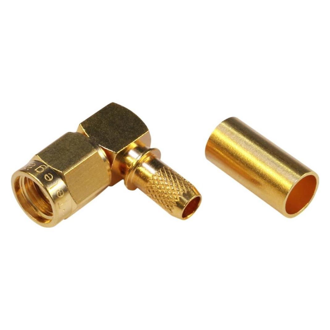 Telegärtner SMA-Reverse-Steckverbinder Stecker, gewinkelt 50 Ohm J01150R0021 1 St. (J01150R0021)