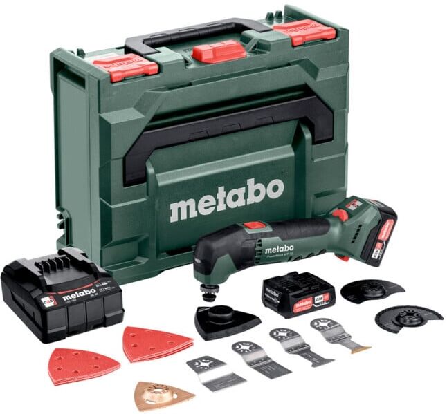 Outil multifonctions sans fil Metabo PowerMaxx MT 12metaBOX 145 ; 12V 2x2Ah Li-Power + SC 30 (613089510)