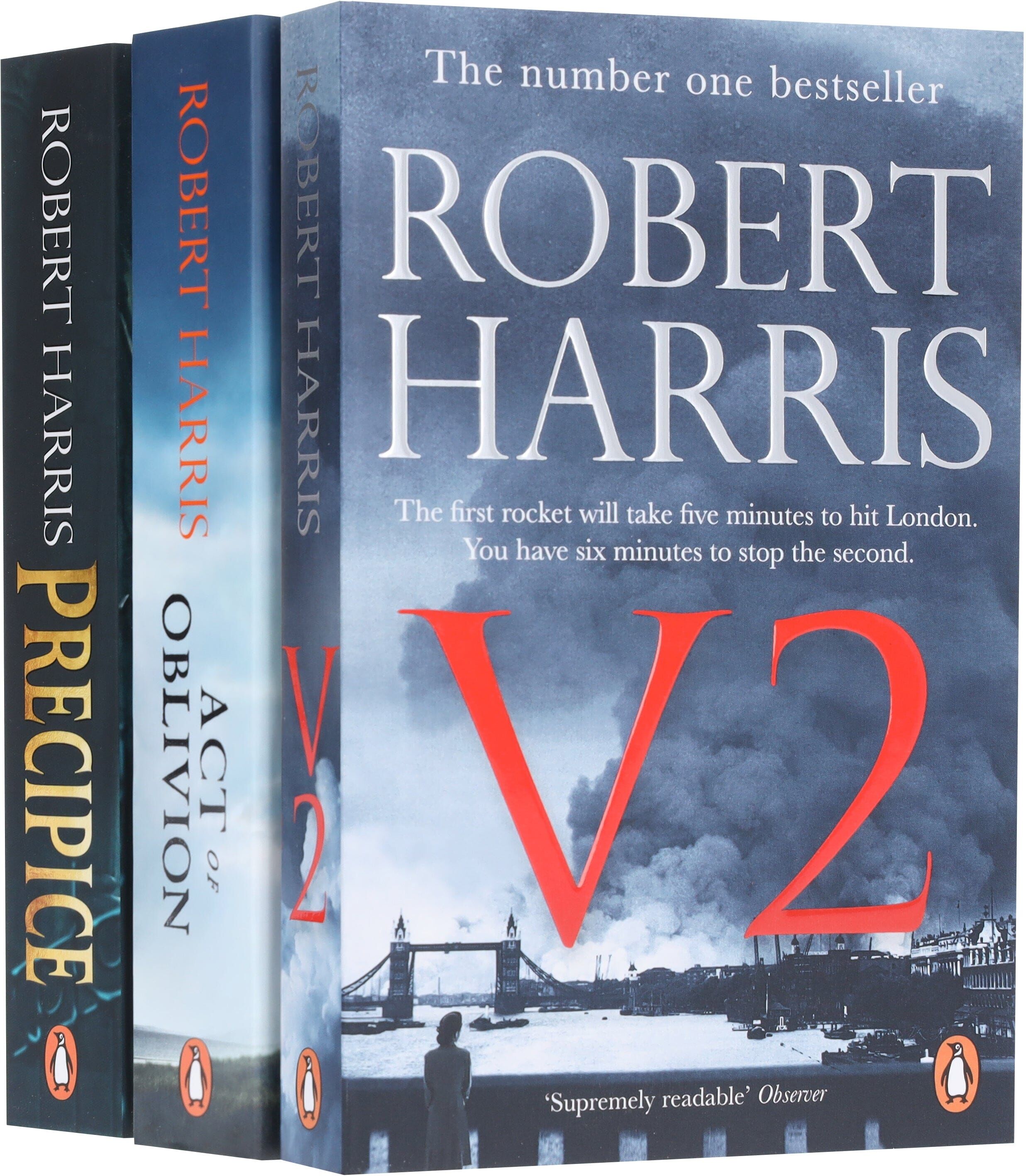 Act of Oblivion, V2 & Precipice By Robert Harris: 3 Books Collection Set - Fiction - Paperback Penguin Random House