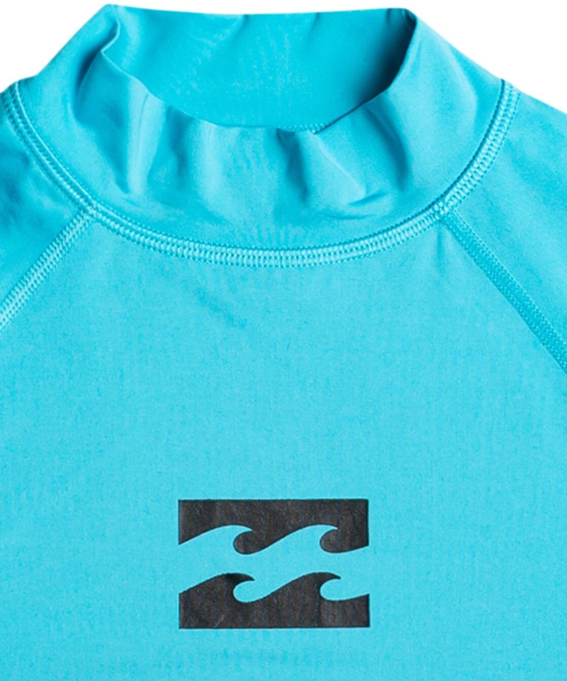 Rash Guard BILLABONG "Waves All Day", Jungen, Gr. L, blau (bright blau), Obermaterial:85% Polyester, 15% Elasthan., Shirts Rash Guard bright blau L