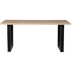 Esstisch Tablo Eiche Baumkante, modern mit U-Gestell, natur, 180 cm, für 4–6 Personen