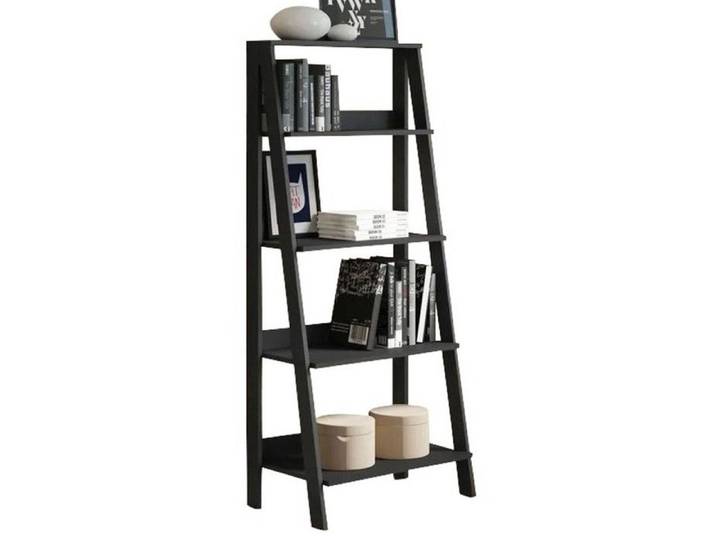 Etagère Escalier - TOK - 4 Niches - Noir - L 61 x H 140.3 cm - Montage facile