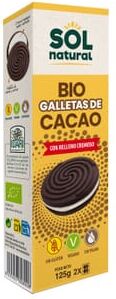 Sol Natural Bolachas De Cacau Com Recheio Cremoso Bio 125g