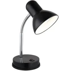 Tischleuchte Tischlampe Arbeitszimmerlampe Flexo Schwarz Metall H 35 cm