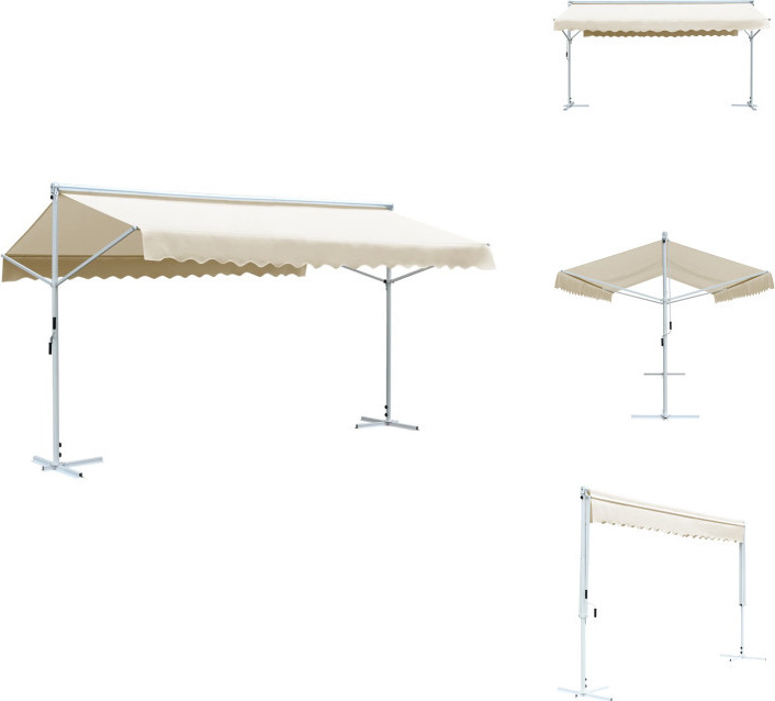 vidaXL Freistehende Markise 600x300 cm Creme - Sonnenschirme & Sonnenschutze