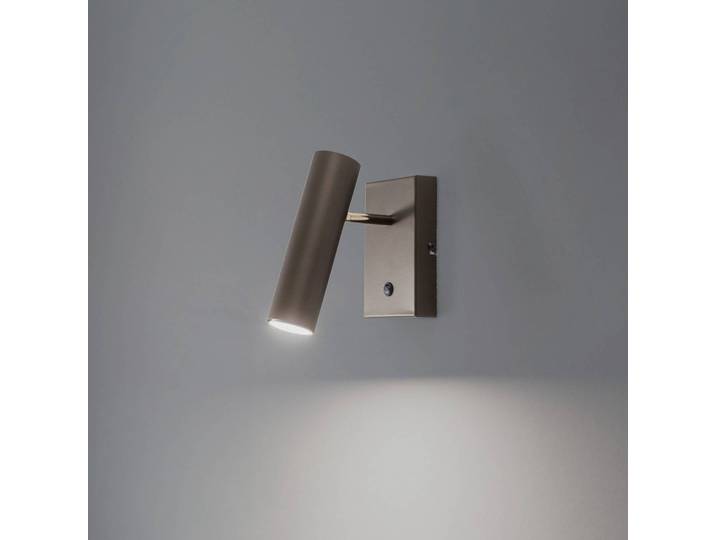 Wandleuchte Axion, 1-flammig, titanfarben, Stahl Axion Luminex, dimmbar, messing / gold, für Wohn- / Esszimmer, Metall, Modern
