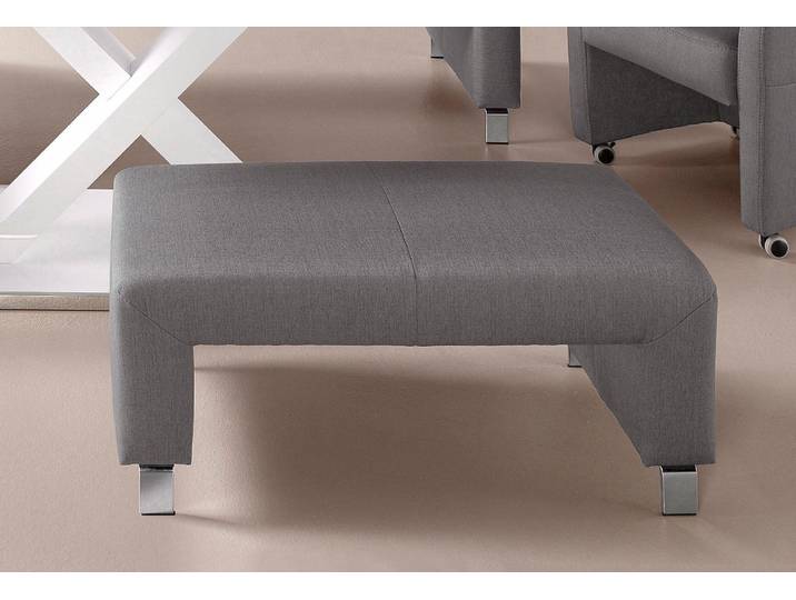 Polsterhocker EXXPO - SOFA FASHION Intenso, Hocker, modern , grau, B:100cm H:50cm T:53cm, NaturLeder;Strukturstoff (Zusammensetzung: Polyester 100%);Luxus-Microfaser (Zusammensetzung: Aufgeflockte 100% Polyester Schicht mit Prägung);Cord (Zusammensetzung: Polyester 100%), Hocker, Polsterhocker, hohe Bodenfreiheit, frei im Raum stellbar, hoher Sitzkomfort
